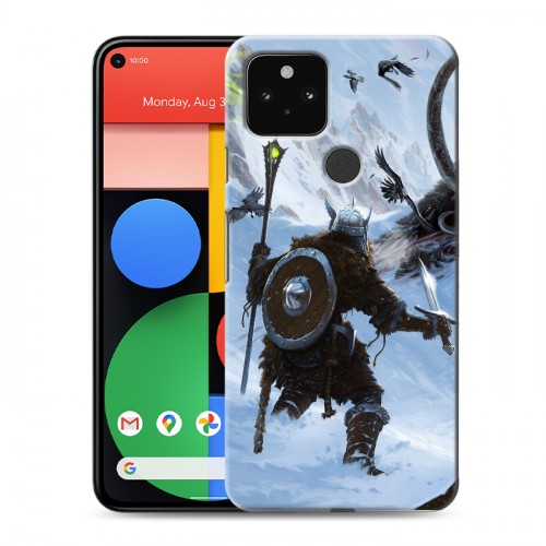 Дизайнерский пластиковый чехол для Google Pixel 5 Skyrim