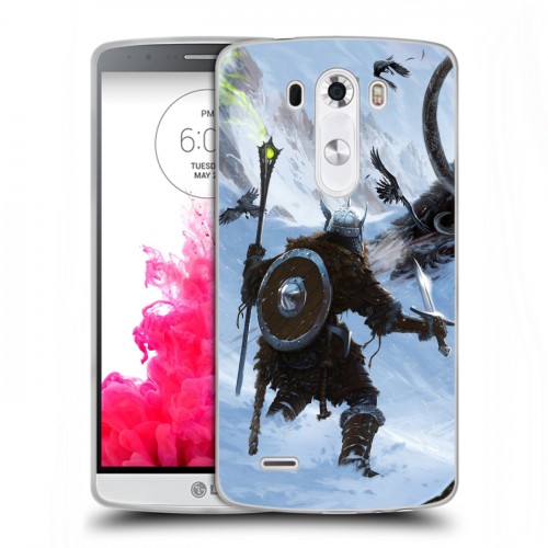 Дизайнерский силиконовый чехол для LG G3 (Dual-LTE) Skyrim