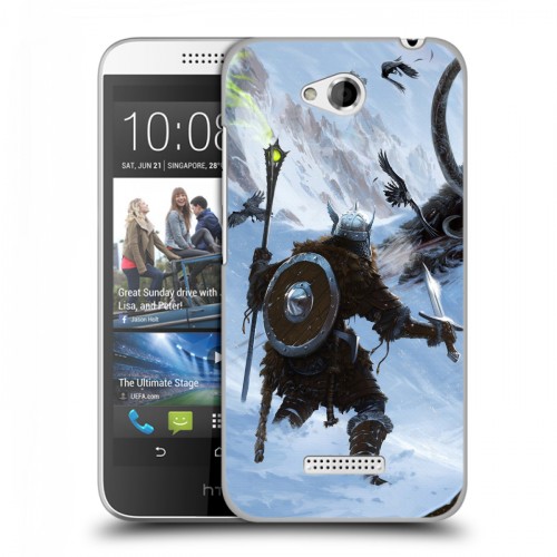 Дизайнерский пластиковый чехол для HTC Desire 616 Skyrim