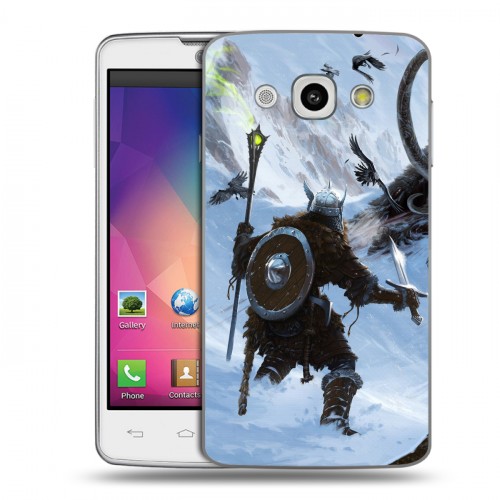 Дизайнерский пластиковый чехол для LG L60 Skyrim