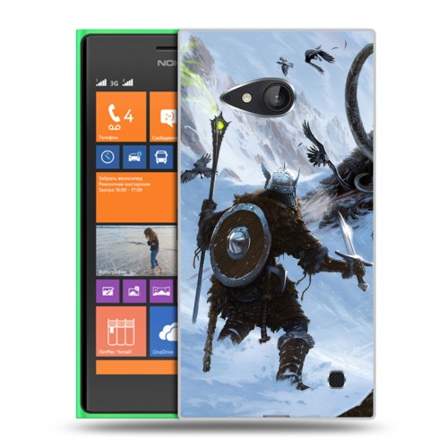 Дизайнерский пластиковый чехол для Nokia Lumia 730/735 Skyrim