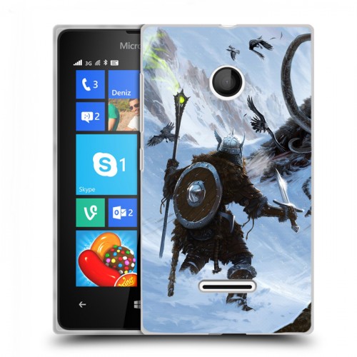 Дизайнерский пластиковый чехол для Microsoft Lumia 435 Skyrim