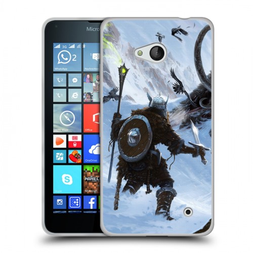 Дизайнерский пластиковый чехол для Microsoft Lumia 640 Skyrim