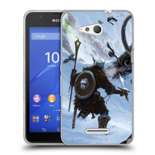 Дизайнерский пластиковый чехол для Sony Xperia E4g Skyrim