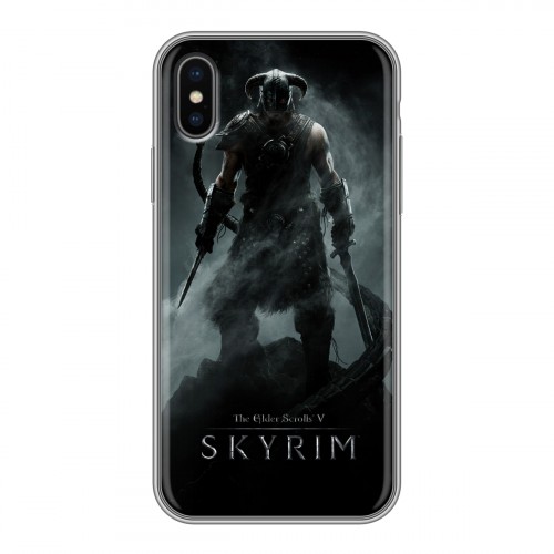 Дизайнерский силиконовый чехол для Iphone x10 Skyrim