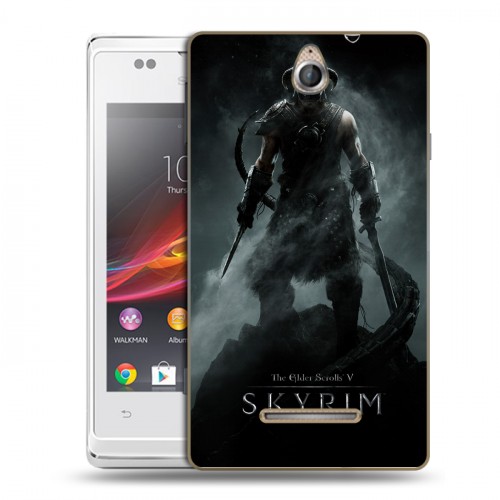 Дизайнерский пластиковый чехол для Sony Xperia E Skyrim