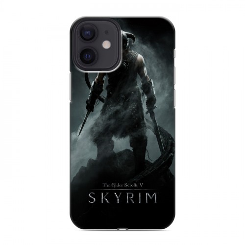 Дизайнерский пластиковый чехол для Iphone 12 Mini Skyrim