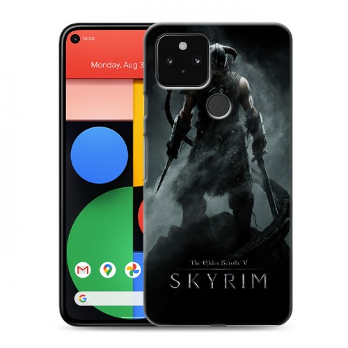 Дизайнерский пластиковый чехол для Google Pixel 5 Skyrim