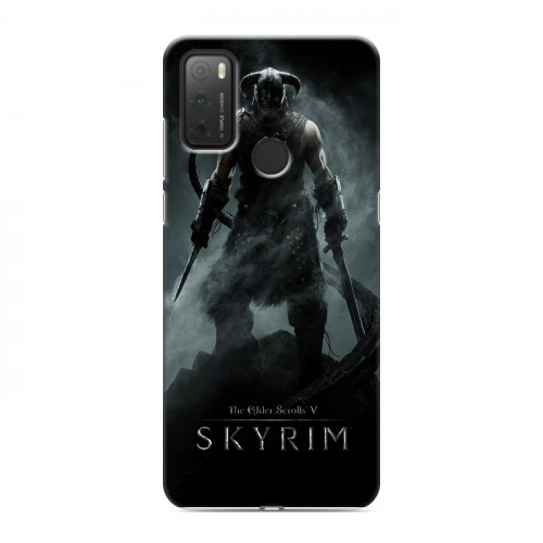 Дизайнерский силиконовый чехол для Alcatel 3L (2021) Skyrim