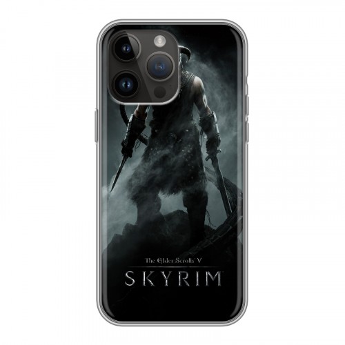 Дизайнерский силиконовый чехол для Iphone 14 Pro Max Skyrim