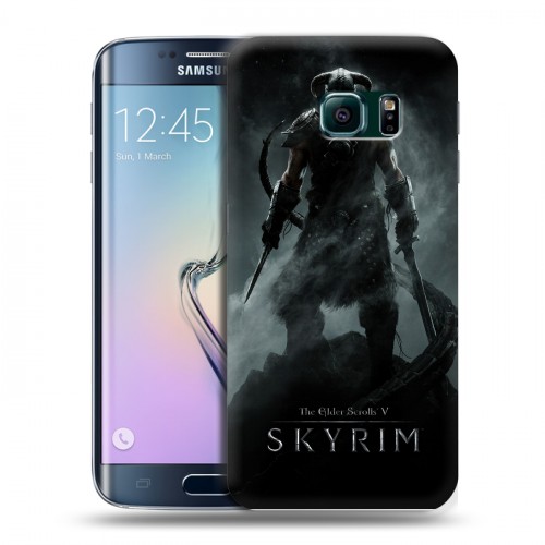 Дизайнерский пластиковый чехол для Samsung Galaxy S6 Edge Skyrim