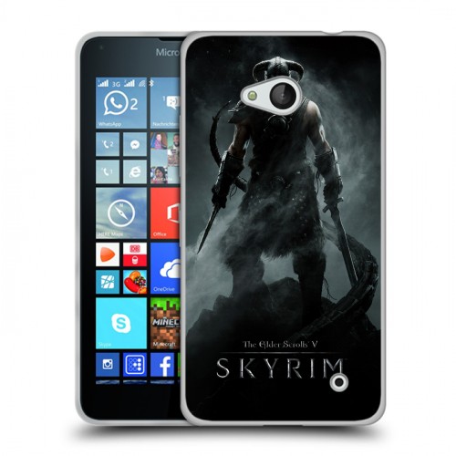 Дизайнерский пластиковый чехол для Microsoft Lumia 640 Skyrim