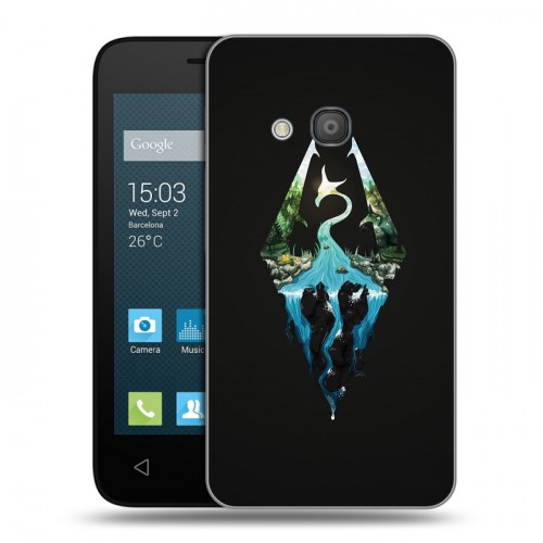 Дизайнерский силиконовый чехол для Alcatel One Touch Pixi 4 (4) Skyrim