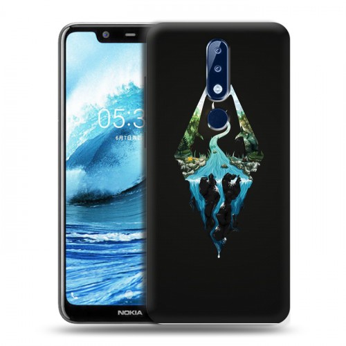 Дизайнерский пластиковый чехол для Nokia 5.1 Plus Skyrim