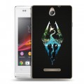 Дизайнерский пластиковый чехол для Sony Xperia E Skyrim