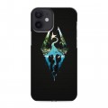 Дизайнерский пластиковый чехол для Iphone 12 Mini Skyrim