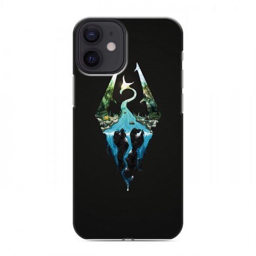 Дизайнерский пластиковый чехол для Iphone 12 Mini Skyrim