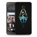 Дизайнерский пластиковый чехол для HTC Desire 700 Skyrim