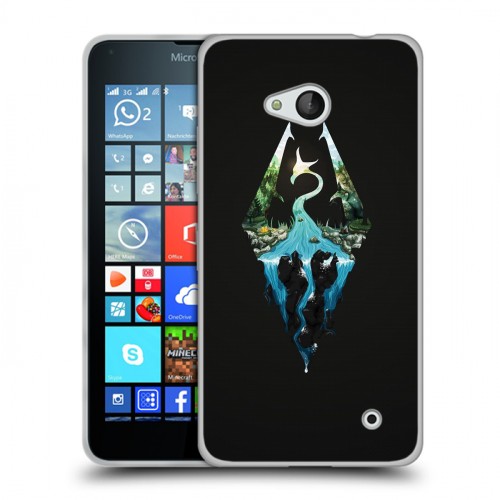 Дизайнерский пластиковый чехол для Microsoft Lumia 640 Skyrim