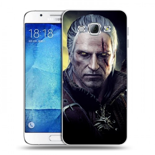 Дизайнерский пластиковый чехол для Samsung Galaxy A8 Witcher