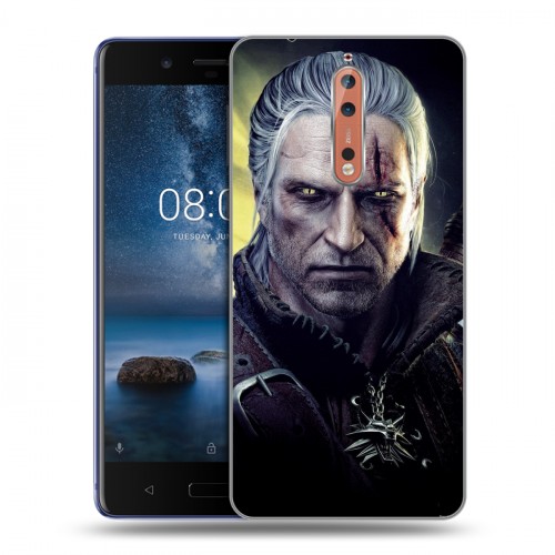 Дизайнерский пластиковый чехол для Nokia 8 Witcher