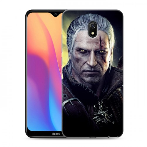 Дизайнерский силиконовый с усиленными углами чехол для Xiaomi RedMi 8A Witcher