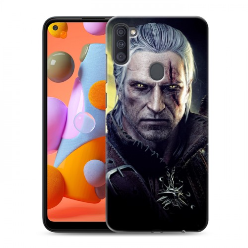 Дизайнерский силиконовый с усиленными углами чехол для Samsung Galaxy A11 Witcher