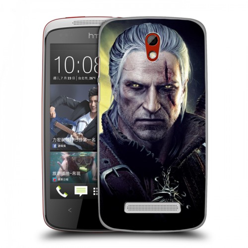 Дизайнерский пластиковый чехол для HTC Desire 500 Witcher