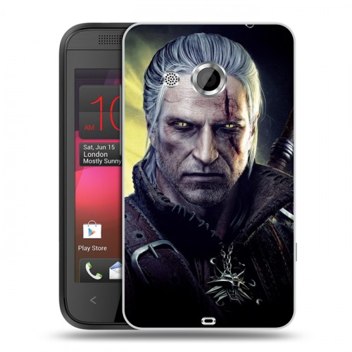 Дизайнерский пластиковый чехол для HTC Desire 200 Witcher