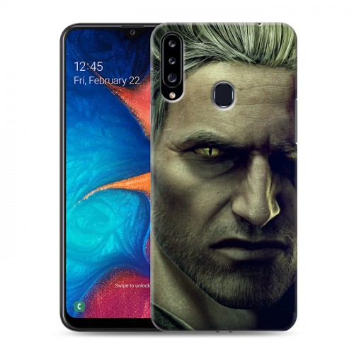 Дизайнерский пластиковый чехол для Samsung Galaxy A20s Witcher