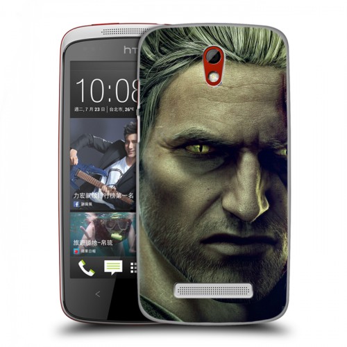 Дизайнерский пластиковый чехол для HTC Desire 500 Witcher