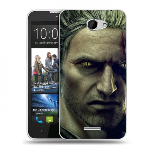 Дизайнерский пластиковый чехол для HTC Desire 516 Witcher