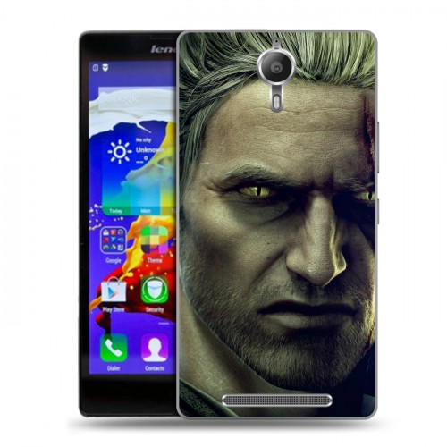 Дизайнерский пластиковый чехол для Lenovo P90 Witcher