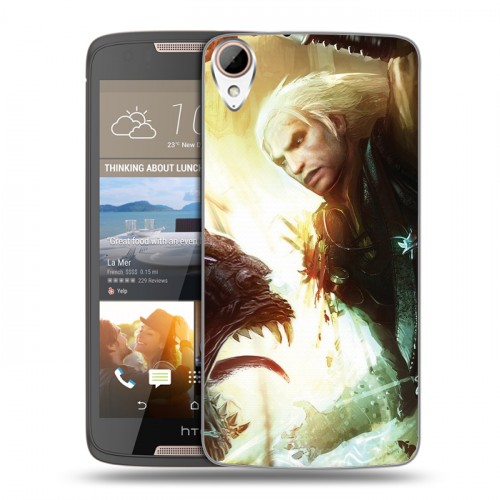 Дизайнерский пластиковый чехол для HTC Desire 828 Witcher