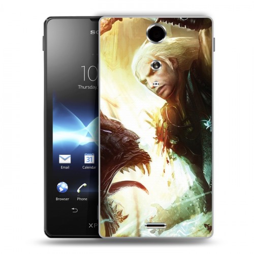 Дизайнерский пластиковый чехол для Sony Xperia TX Witcher