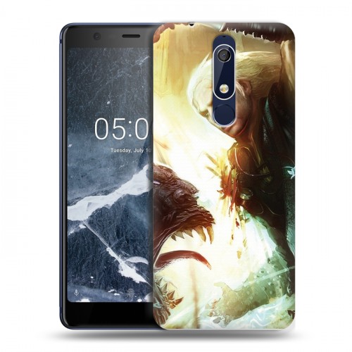 Дизайнерский пластиковый чехол для Nokia 5.1 Witcher