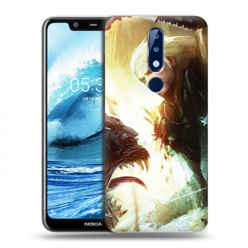 Дизайнерский силиконовый чехол для Nokia 5.1 Plus Witcher