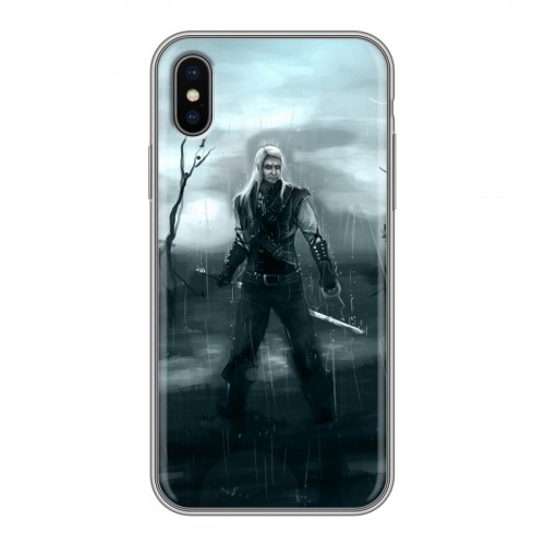 Дизайнерский силиконовый чехол для Iphone x10 Witcher