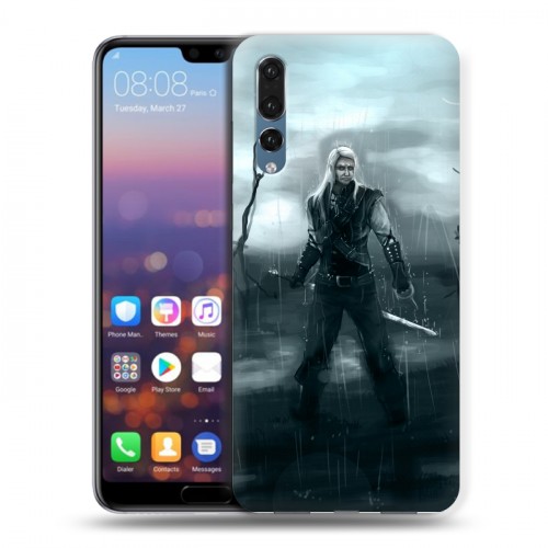 Дизайнерский силиконовый с усиленными углами чехол для Huawei P20 Pro Witcher