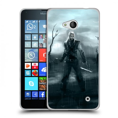 Дизайнерский пластиковый чехол для Microsoft Lumia 640 Witcher