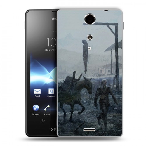 Дизайнерский пластиковый чехол для Sony Xperia TX Witcher