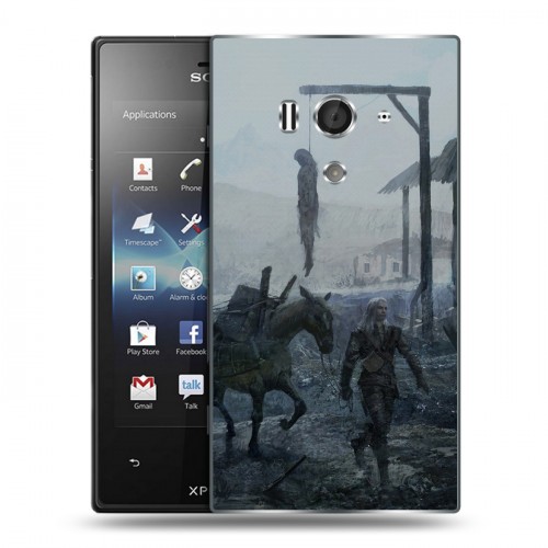 Дизайнерский пластиковый чехол для Sony Xperia acro S Witcher