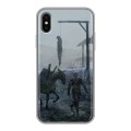 Дизайнерский силиконовый чехол для Iphone x10 Witcher