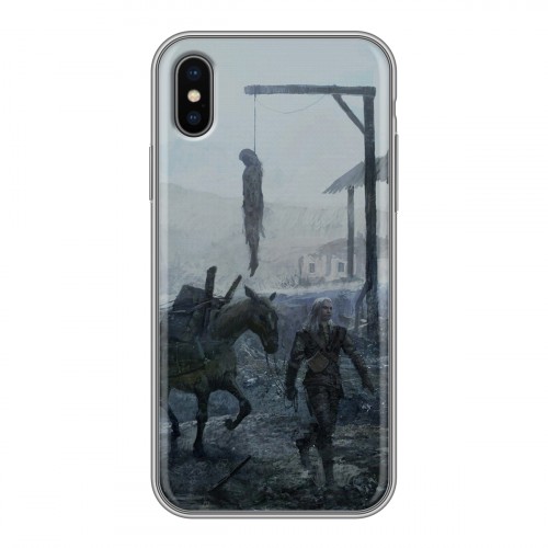 Дизайнерский силиконовый чехол для Iphone x10 Witcher