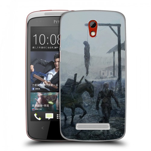 Дизайнерский пластиковый чехол для HTC Desire 500 Witcher