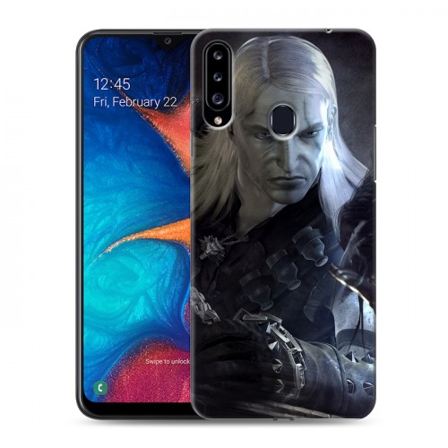 Дизайнерский пластиковый чехол для Samsung Galaxy A20s Witcher