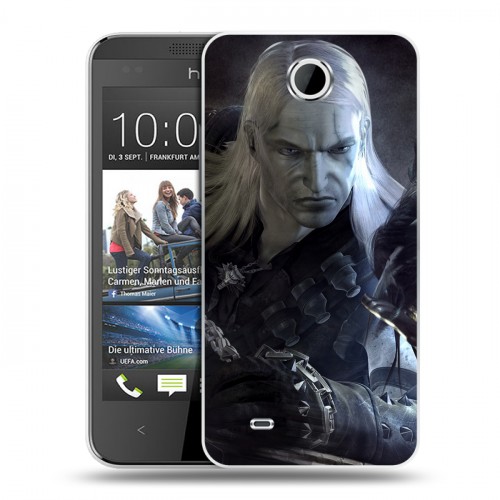 Дизайнерский пластиковый чехол для HTC Desire 300 Witcher