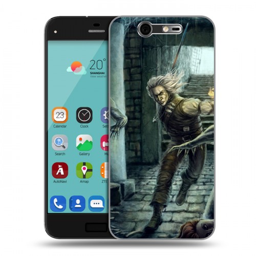 Дизайнерский силиконовый чехол для ZTE Blade S7 Witcher