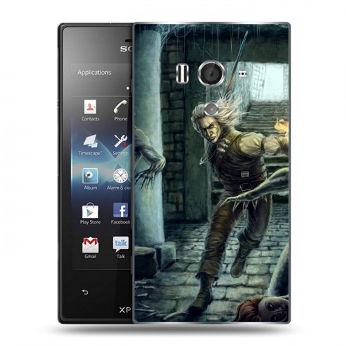 Дизайнерский пластиковый чехол для Sony Xperia acro S Witcher