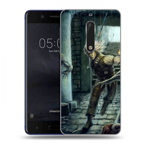 Дизайнерский пластиковый чехол для Nokia 5 Witcher